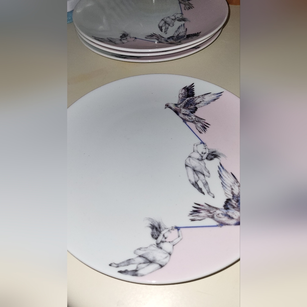 IKEA Stunsig Frédérique Vernillet 8.25" Salad Plate Birds